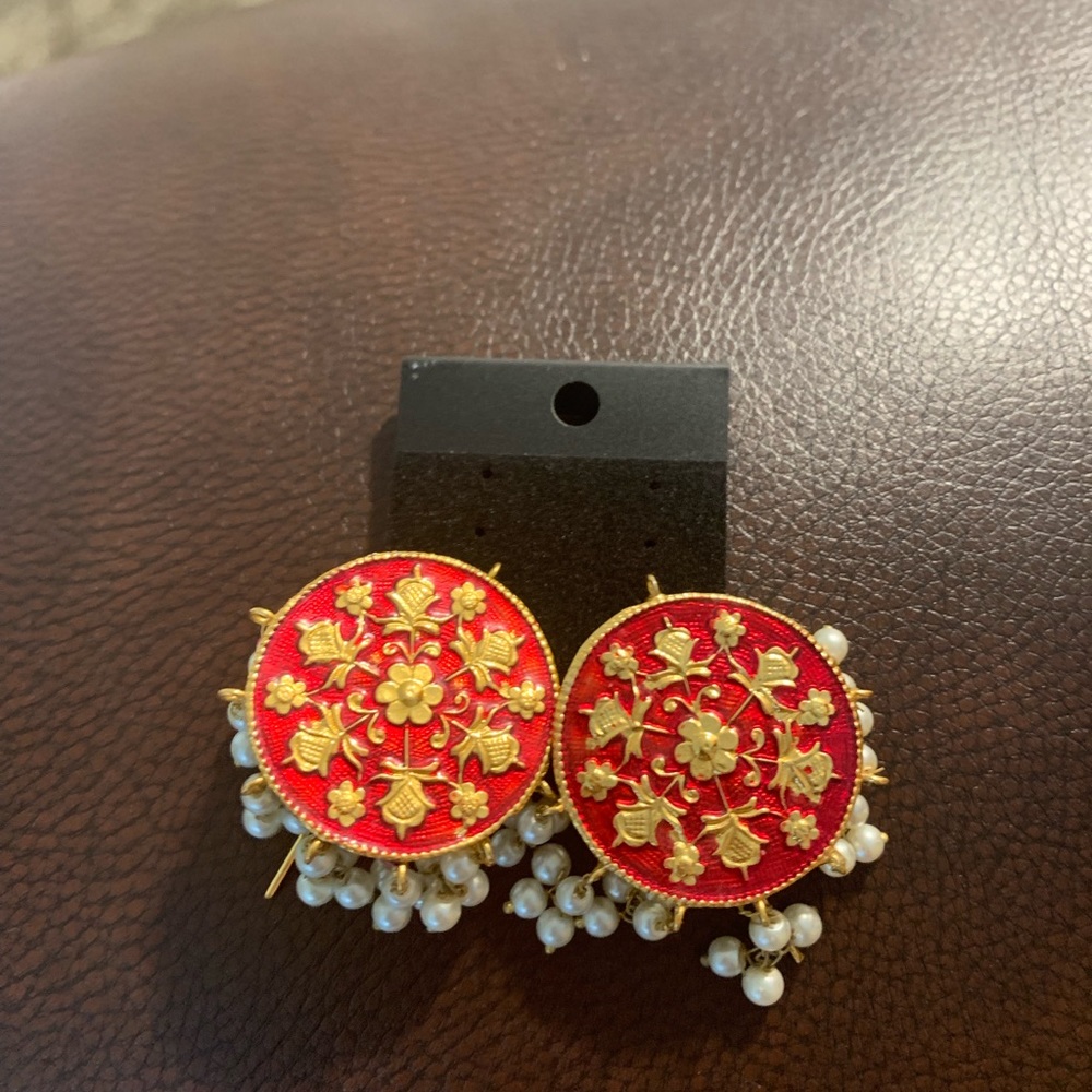 Meena work earring